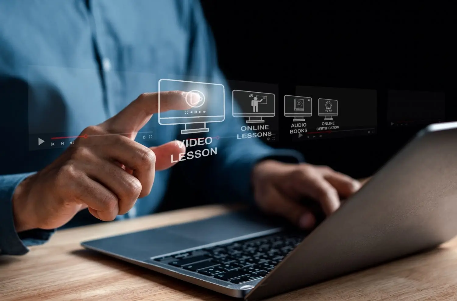 photo of employee using Dr Ginny's on demand training