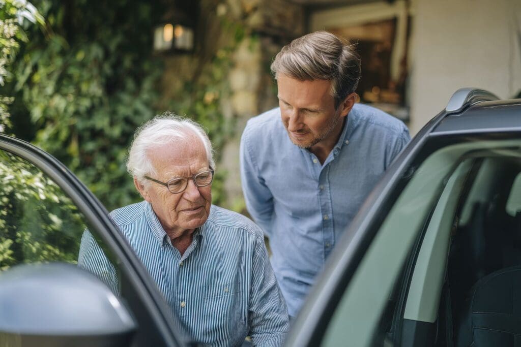 An older adult losing their driving privileges and an adult son having to step in as caregiver. Caregiving as a working professional and family member is stressful.